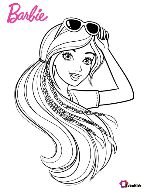 coloring pages of barbies|cute barbie one color drawing.